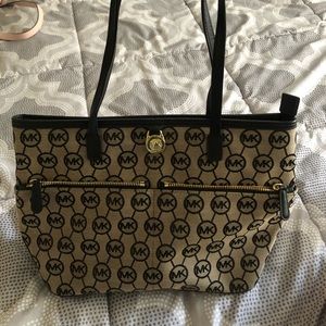 Black and Beige Michael Kors Purse